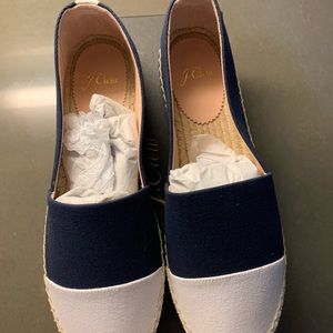J. Crew Navy & White Espadrilles, SIZE 10 NTW
